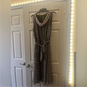 MSK Brown Polka Dot Maxi Dress